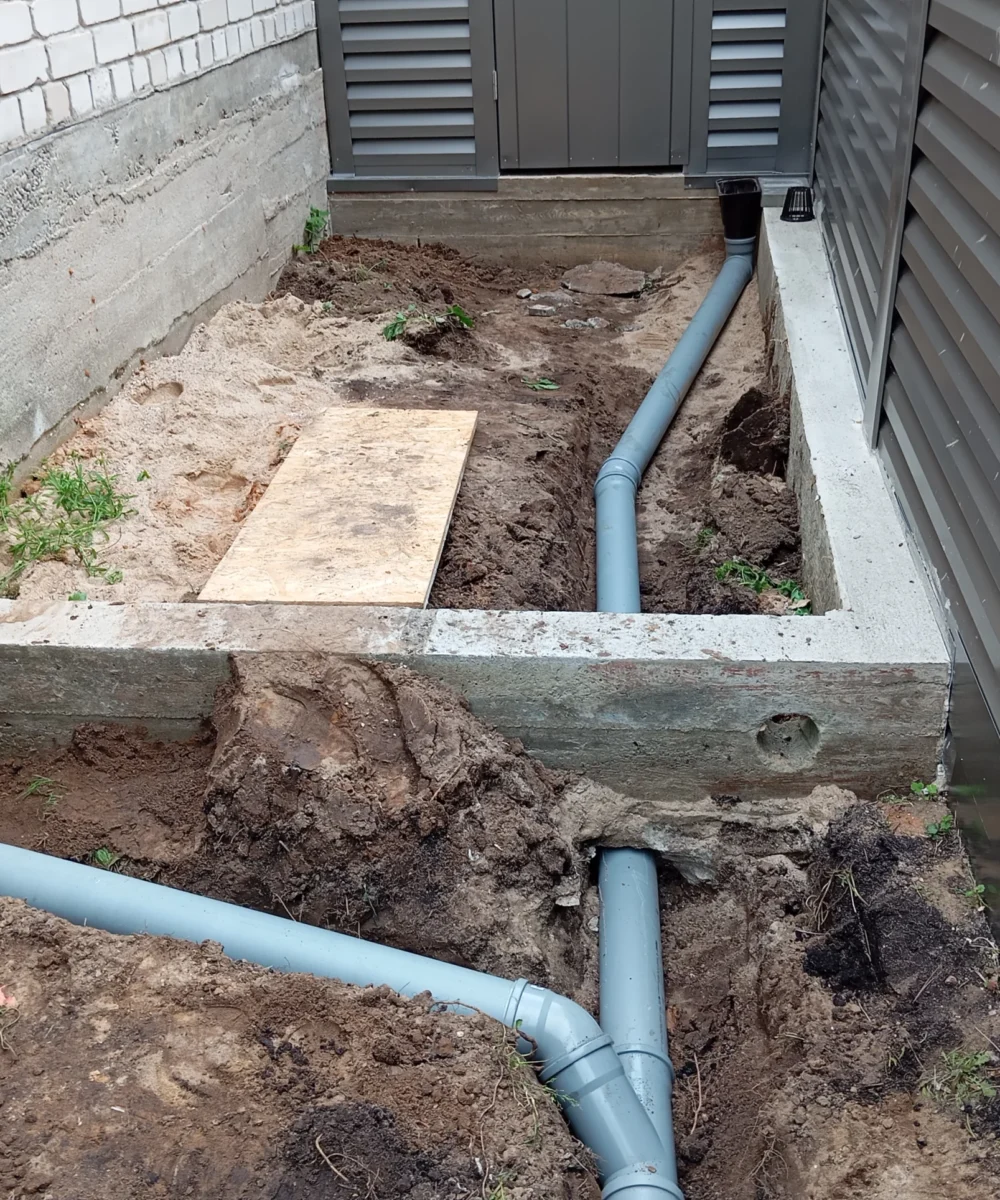 Įrengta lietaus kanalizacija